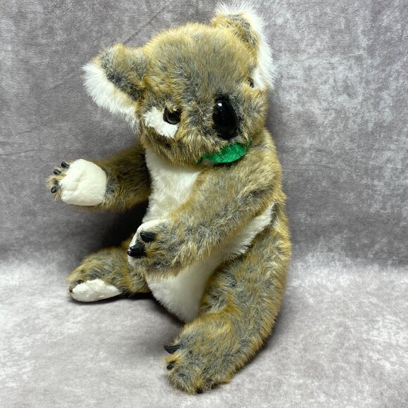 Animal Planet Plush Koala Bear Stuffed Toy With Green Leaf  11.5" - Picture 1 of 10